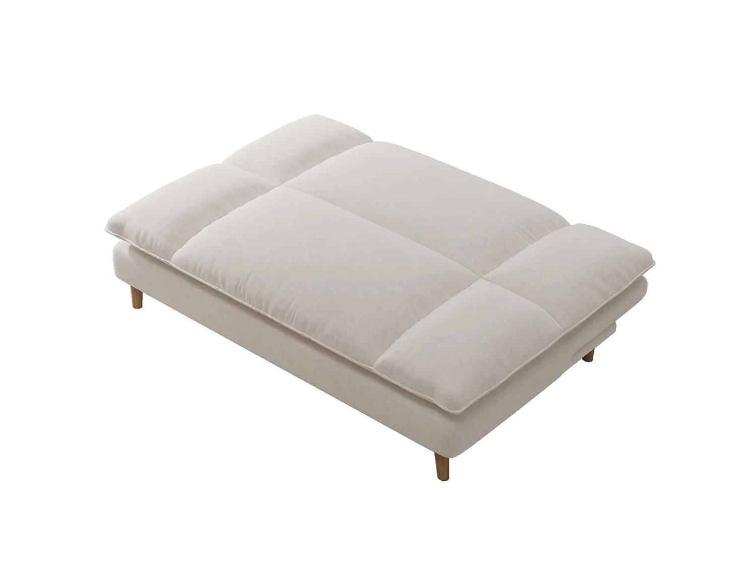 Canapé convertible 3 places en tissu beige VASCO