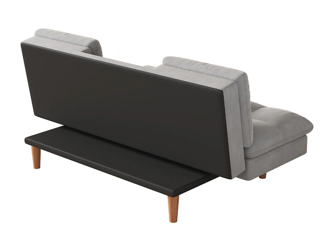 Canapé convertible et modulable 3 places en tissu gris clair KALMAR