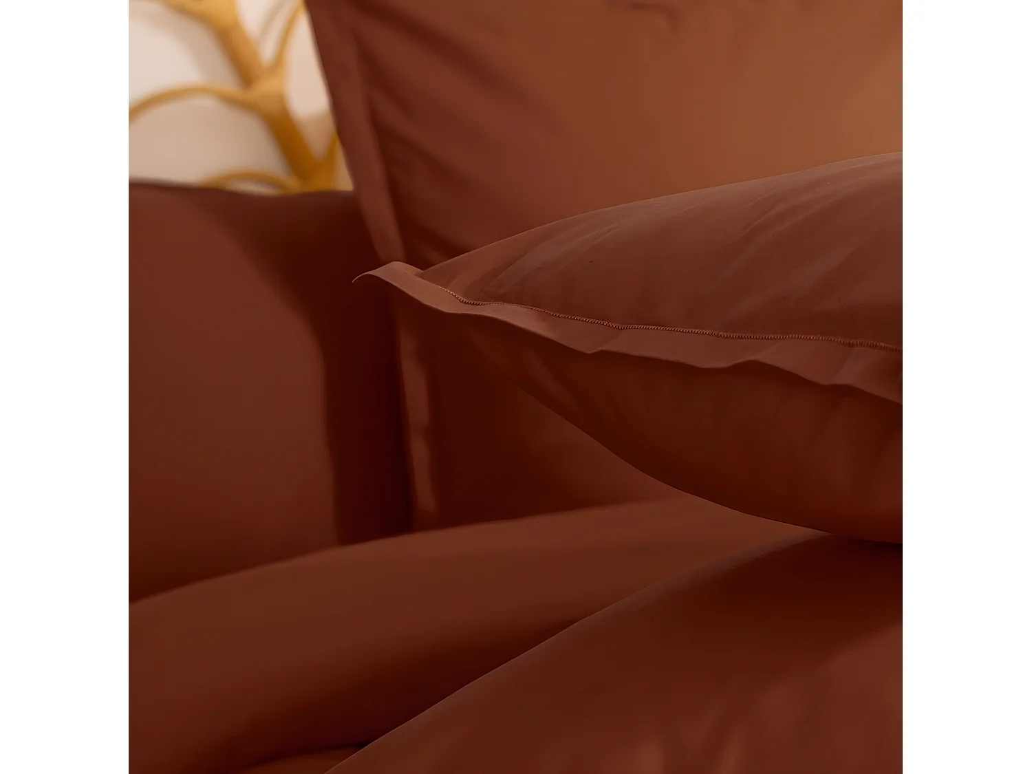 Taie d'oreiller en Coton Terracotta 63 x 63 cm