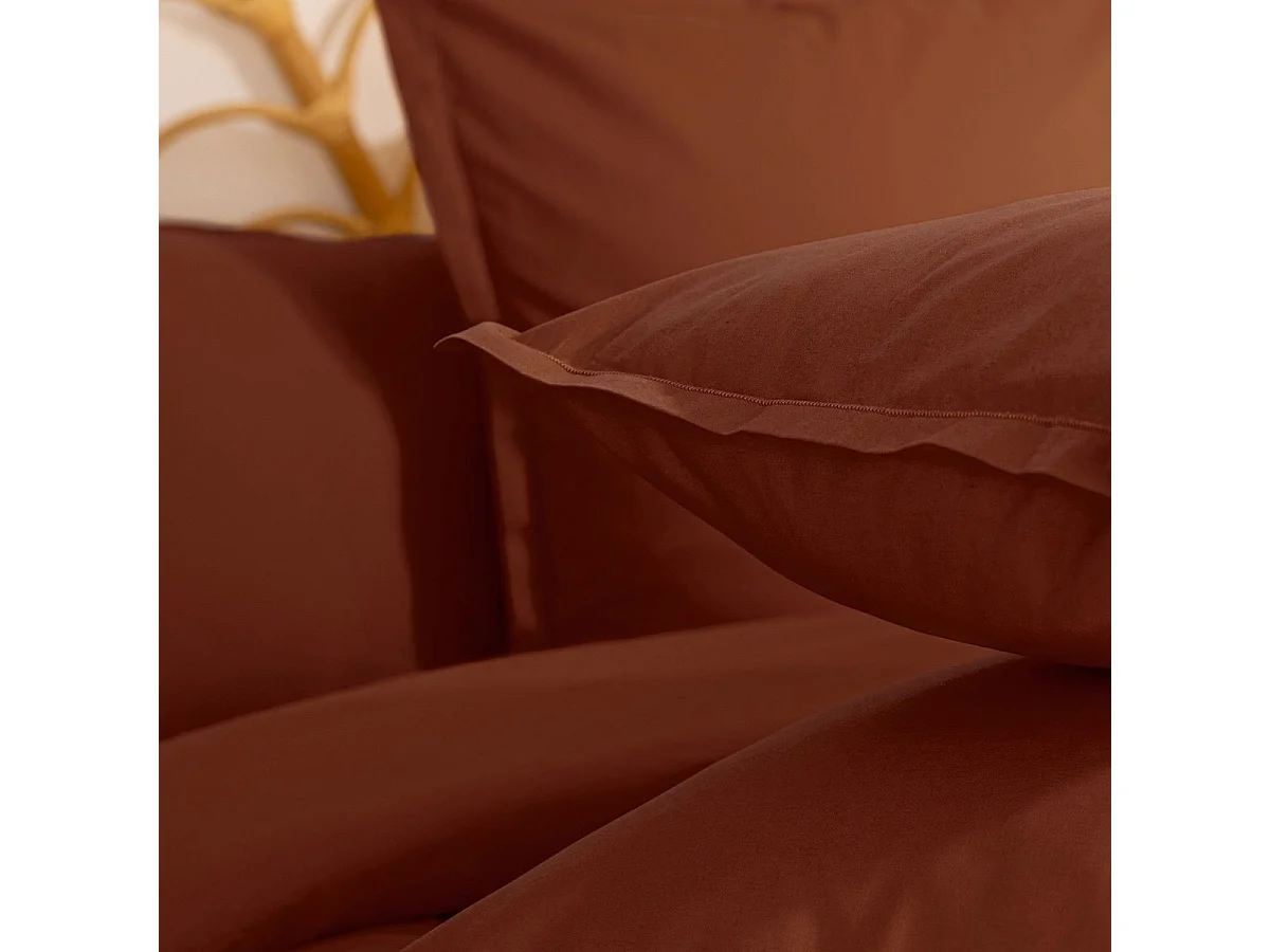 Taie d'oreiller en Coton Terracotta 63 x 63 cm