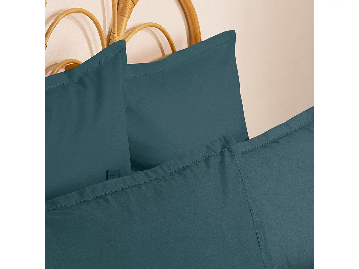 Taie d'oreiller en Coton Bleu Orage 63 x 63 cm