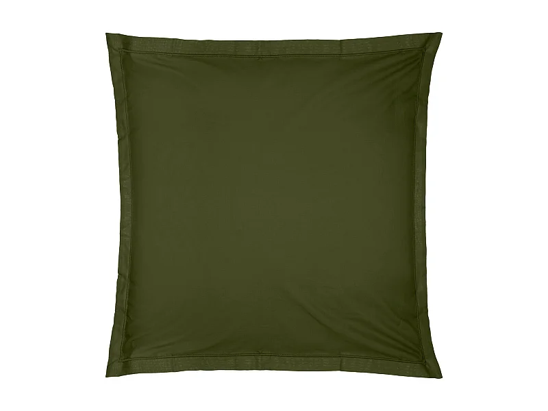 Taie d'oreiller en Coton Vert Kaki 63 x 63 cm