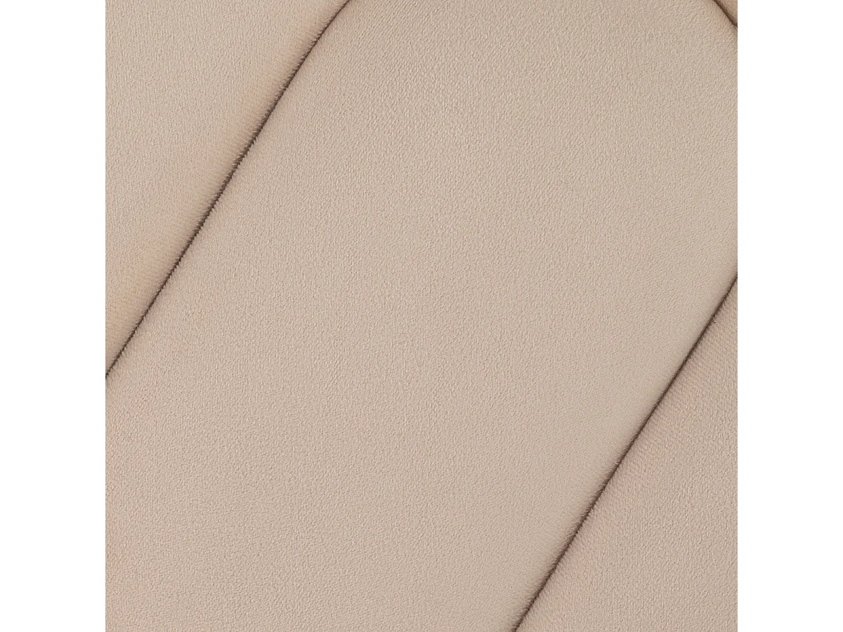 Pouf en Velours Beige marron glacé 39.5 x H 40.5 cm