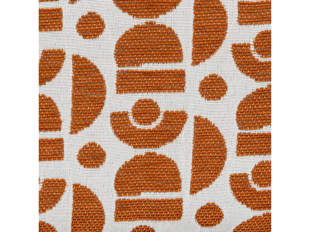 Taburete auxiliar de tela chenille con motivos jacquard 38 x 38 x 41 cm