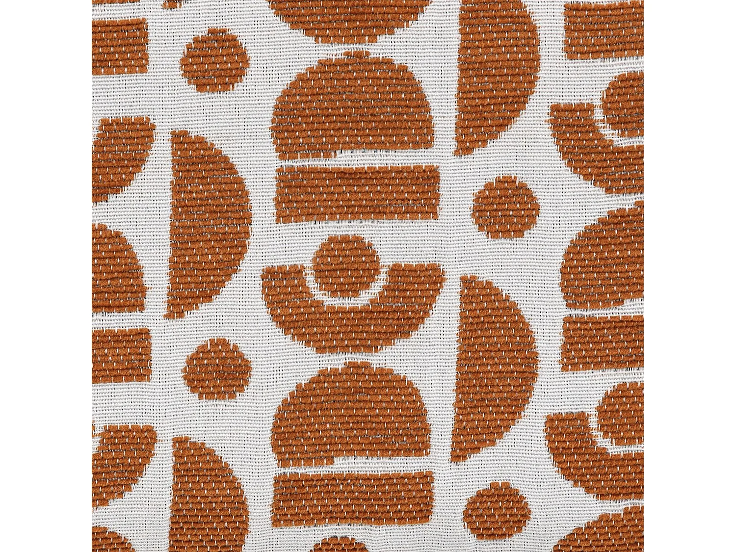 Taburete auxiliar de tela chenille con motivos jacquard 38 x 38 x 41 cm