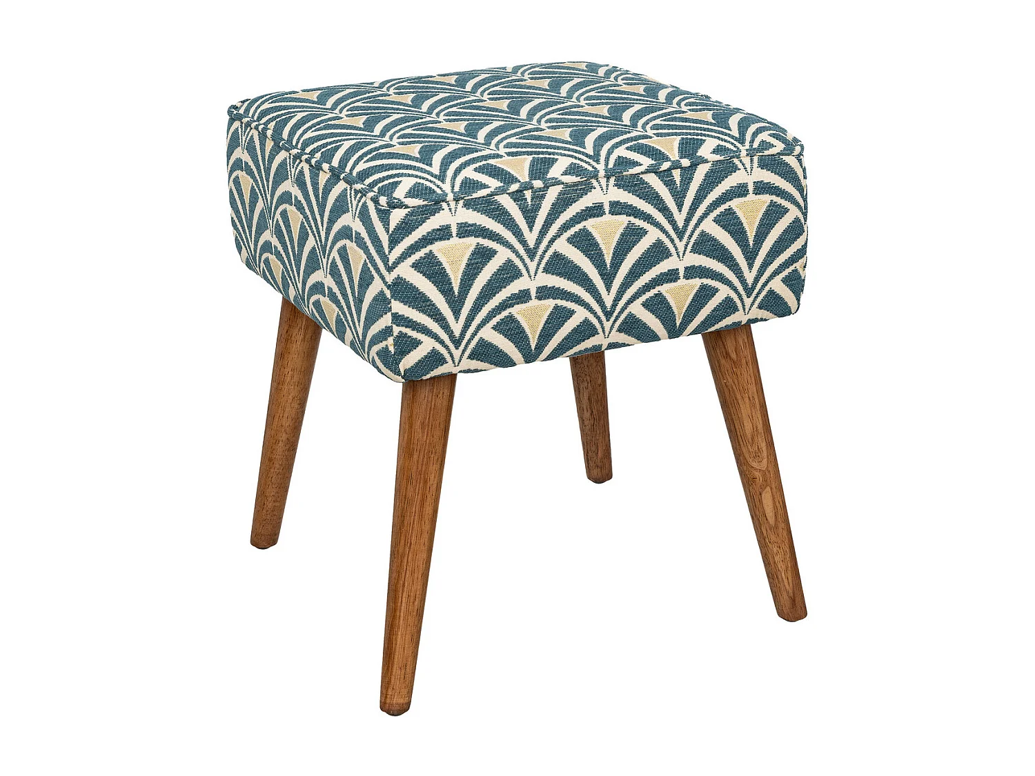 Taburete auxiliar con motivos jacquard 38 x 38 x 42 cm