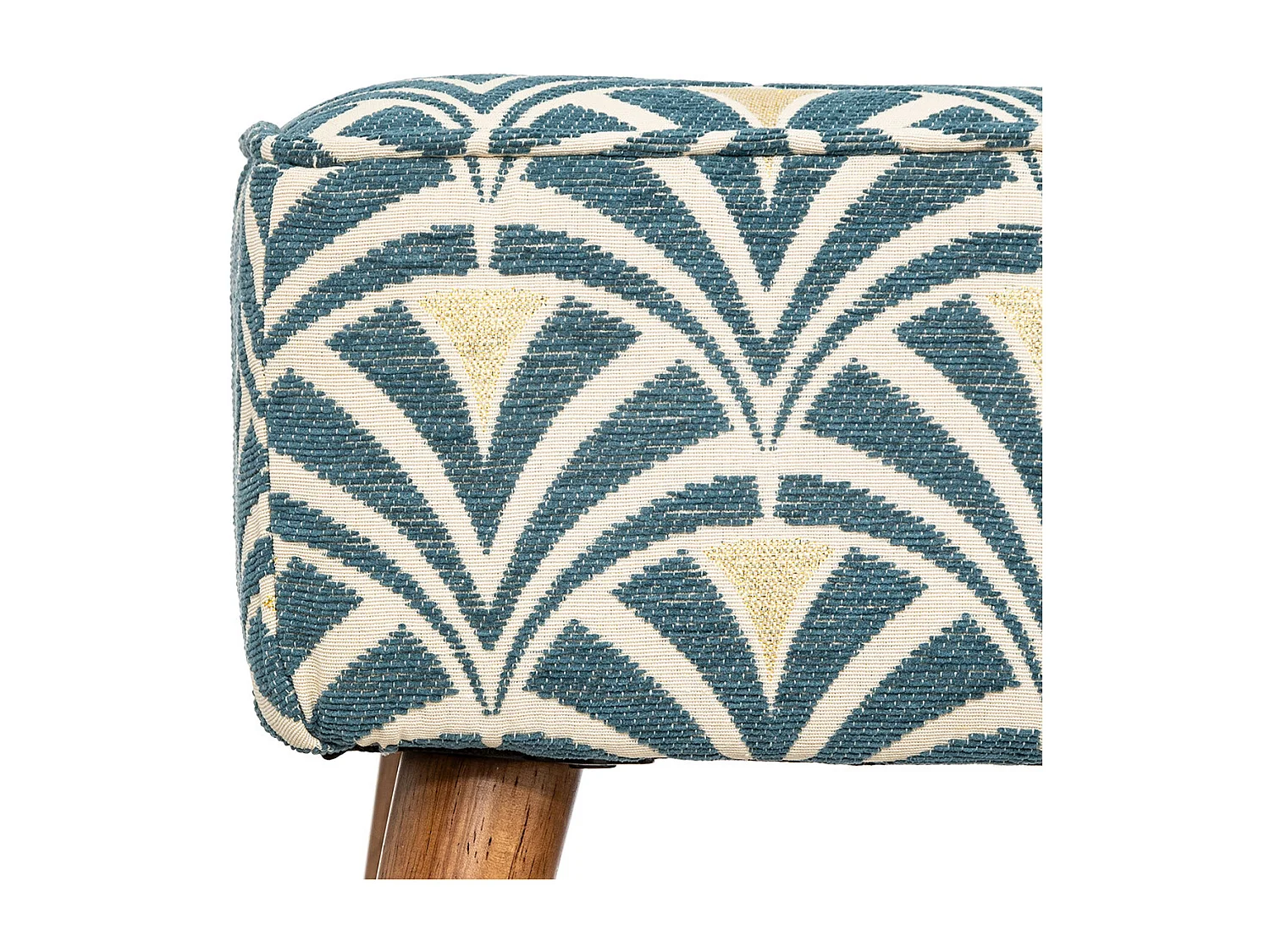 Taburete auxiliar con motivos jacquard 38 x 38 x 42 cm