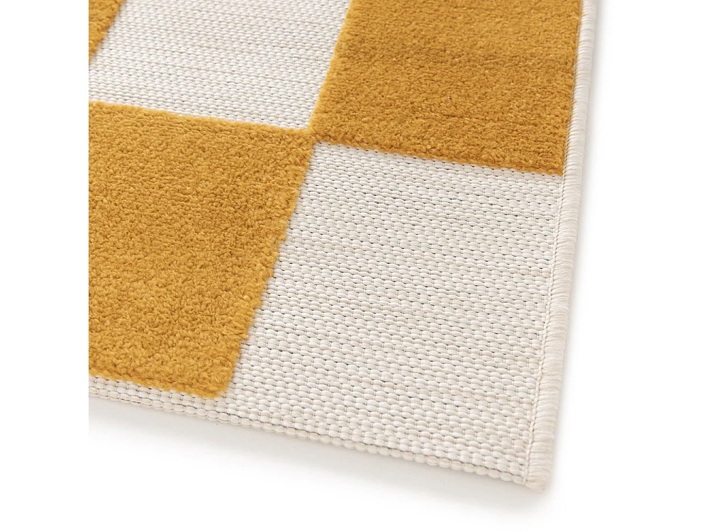 Addo – Tapis intérieur et extérieur à motif géométrique -  Jaune moutarde - 160x230cm