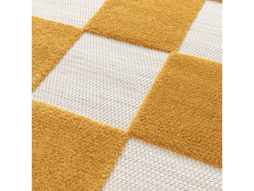 Addo – Tapis intérieur et extérieur à motif géométrique -  Jaune moutarde - 160x230cm