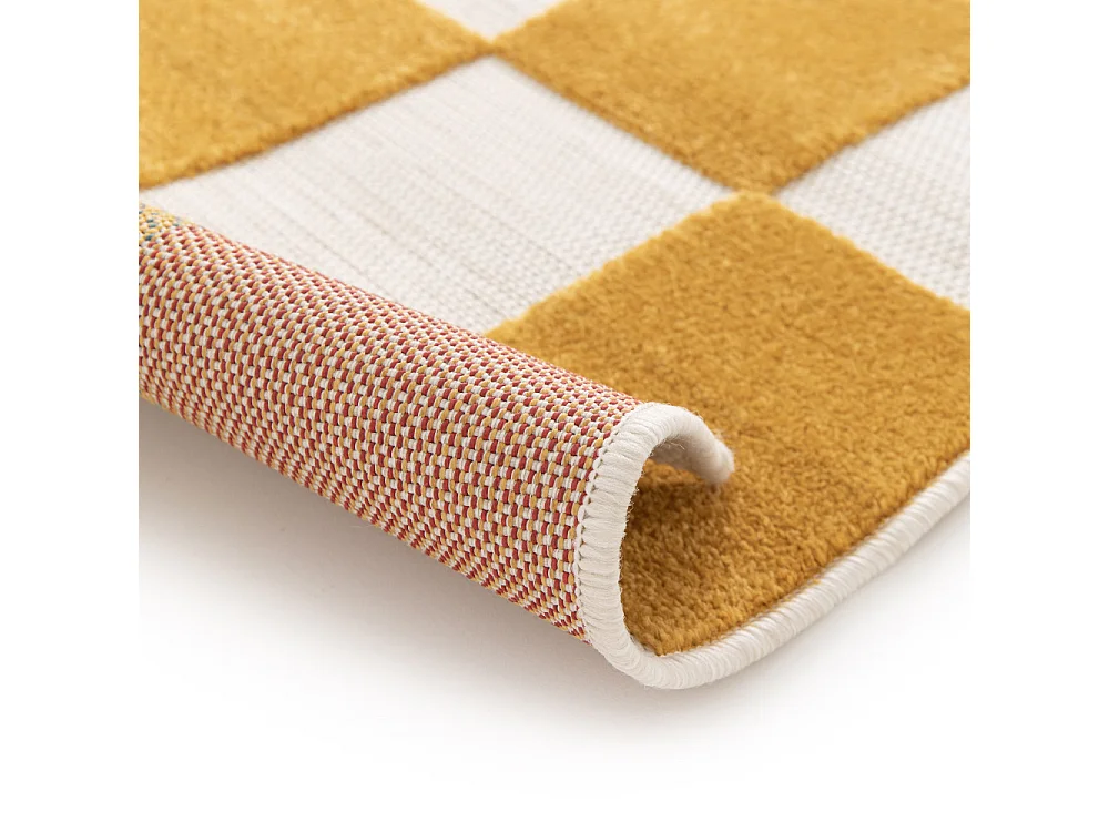 Addo – Tapis intérieur et extérieur à motif géométrique -  Jaune moutarde - 160x230cm