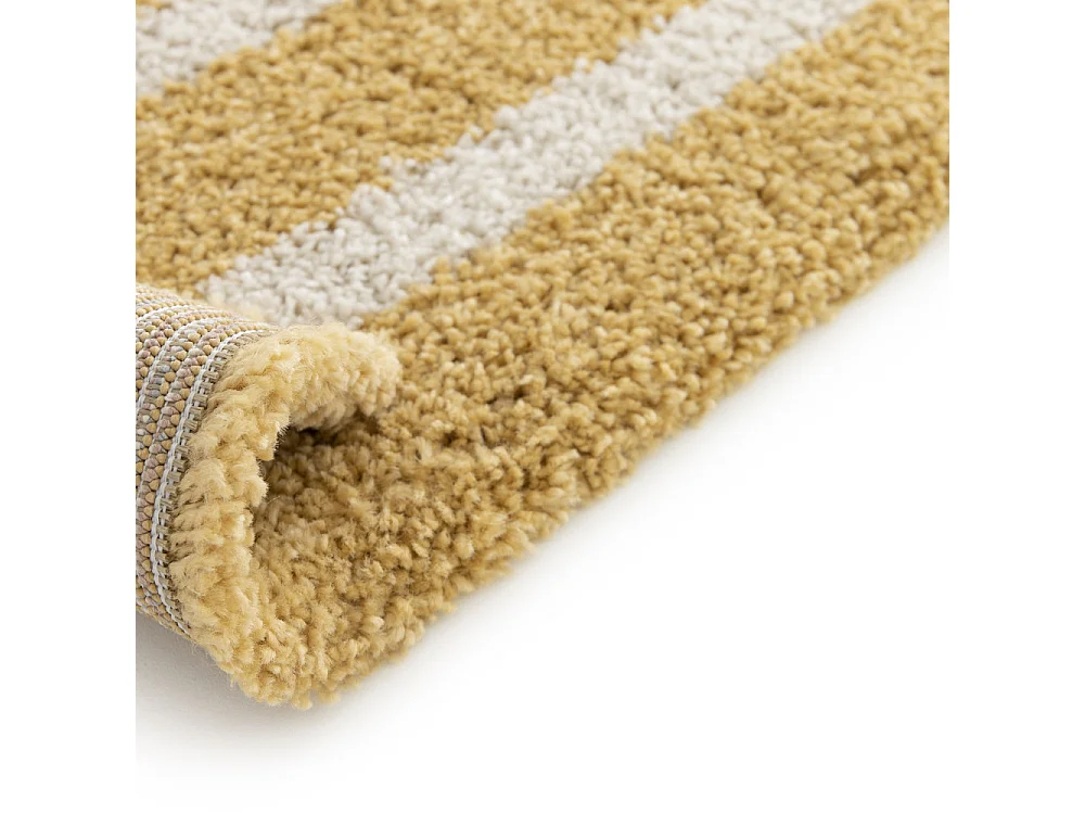 Victoria III - Tapis contemporain à motif géométrique -  Jaune moutarde - 120x170cm