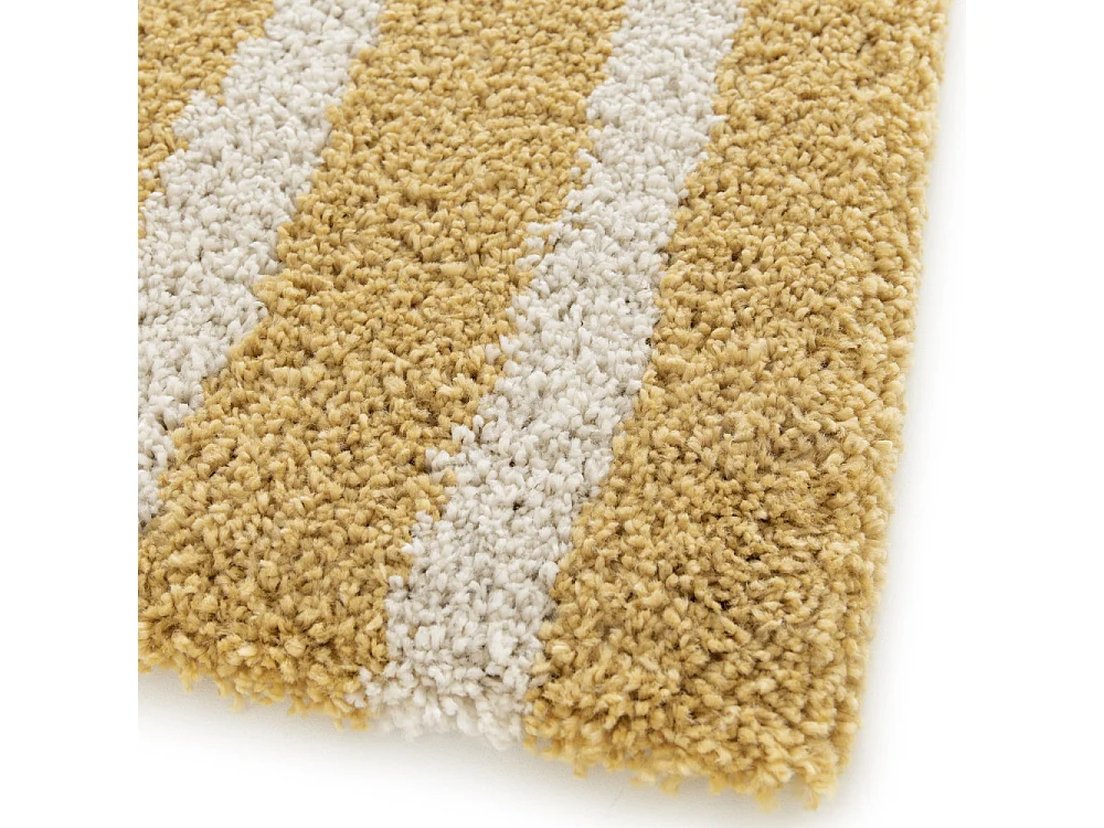 Victoria III - Tapis contemporain à motif géométrique -  Jaune moutarde - 120x170cm