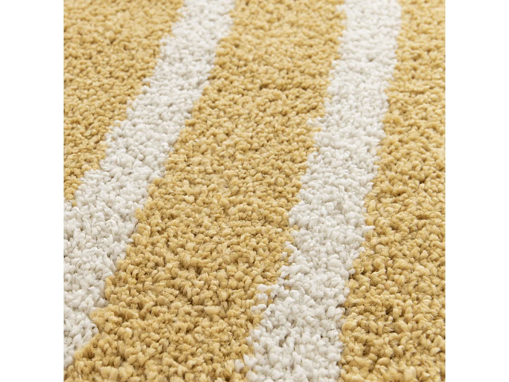 Victoria III - Tapis contemporain à motif géométrique -  Jaune moutarde - 120x170cm