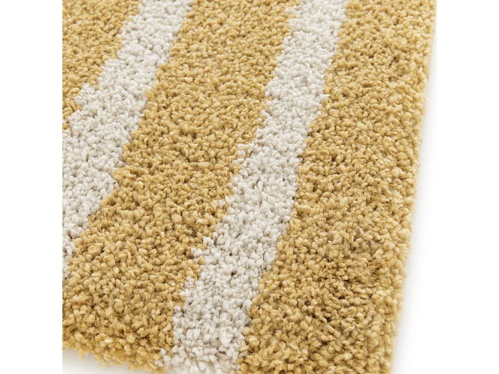 Victoria III - Tapis contemporain à motif géométrique -  Jaune moutarde - 160x230cm