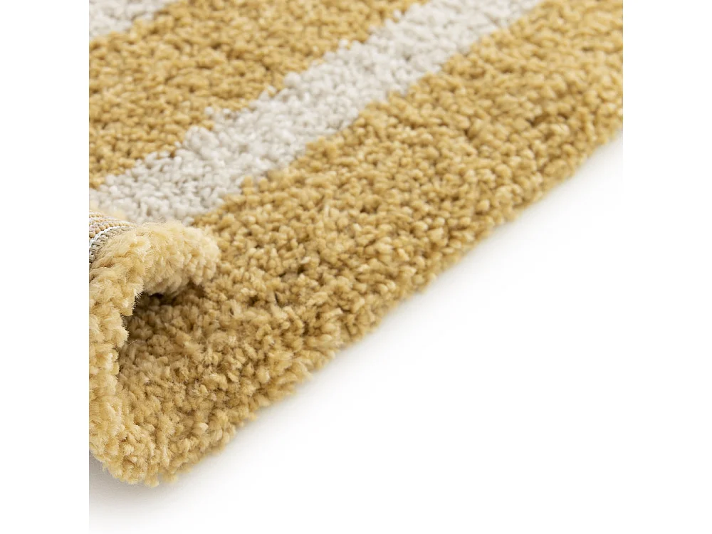 Victoria III - Tapis contemporain à motif géométrique -  Jaune moutarde - 160x230cm