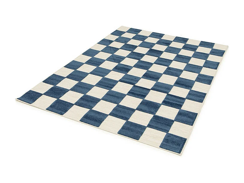 Addo – Tapis intérieur et extérieur à motif géométrique -  Bleu - 120x170cm