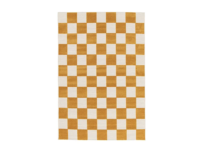Addo – Tapis intérieur et extérieur à motif géométrique -  Jaune moutarde - 120x170cm