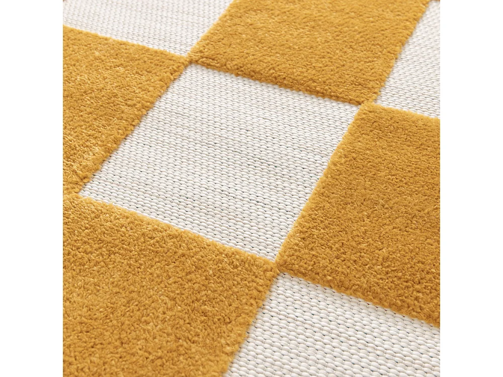 Addo – Tapis intérieur et extérieur à motif géométrique -  Jaune moutarde - 120x170cm