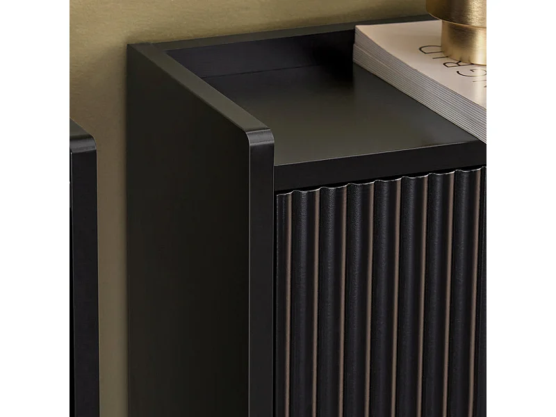 SoBuy Schoenenkast Schoenenkast Schoenenopberger 4 draaideuren, Entreekast Schoenenopbergdoos, 100 x 19 x 91cm, Zwart, FSR177-L-SCH