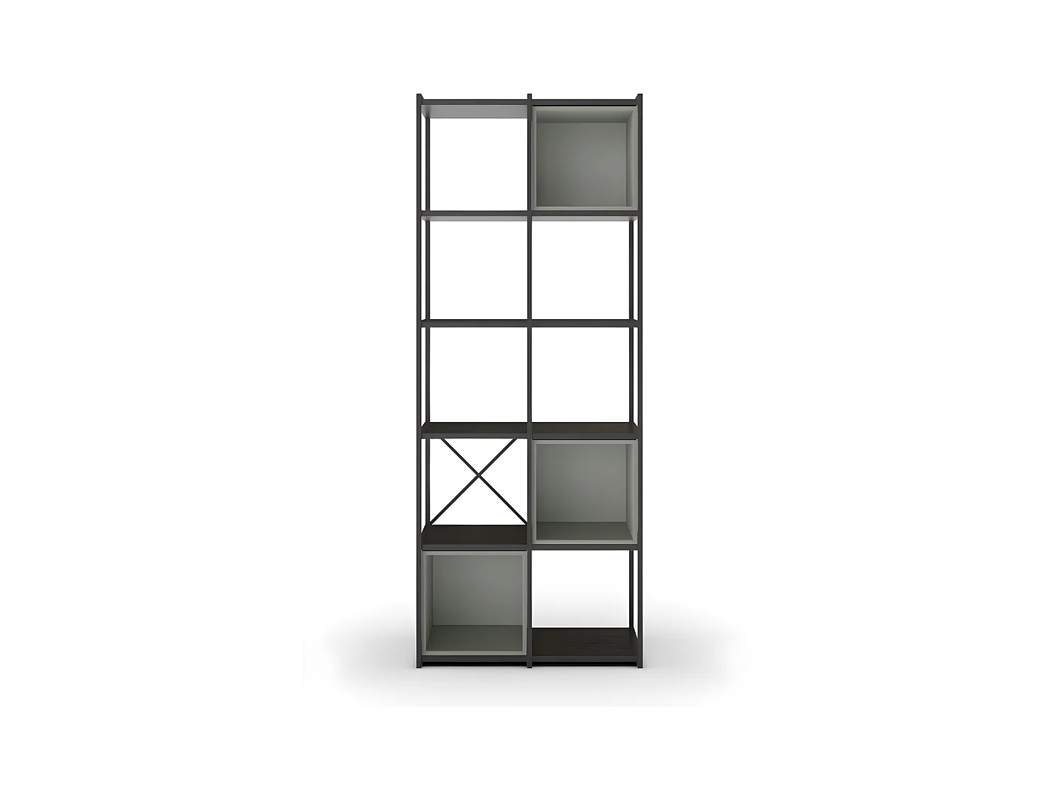 Phalor - Etagère en bois et métal 70,50x179cm - Vert