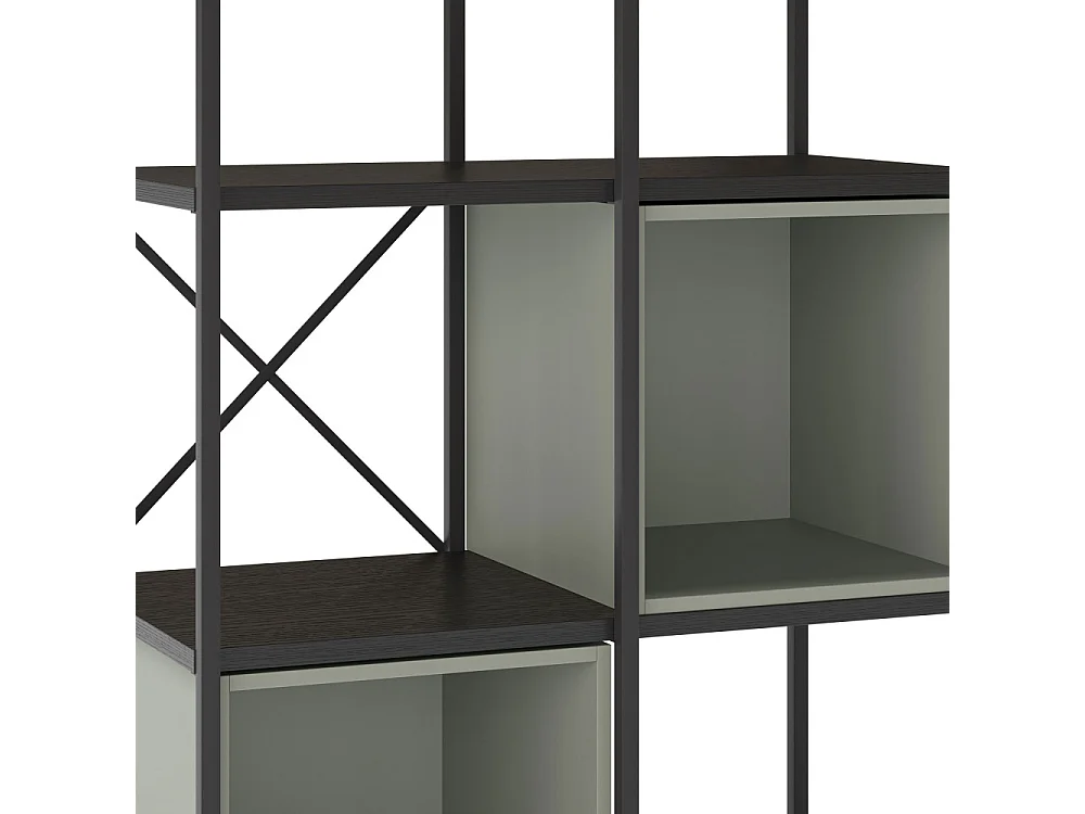 Phalor - Etagère en bois et métal 70,50x179cm - Vert