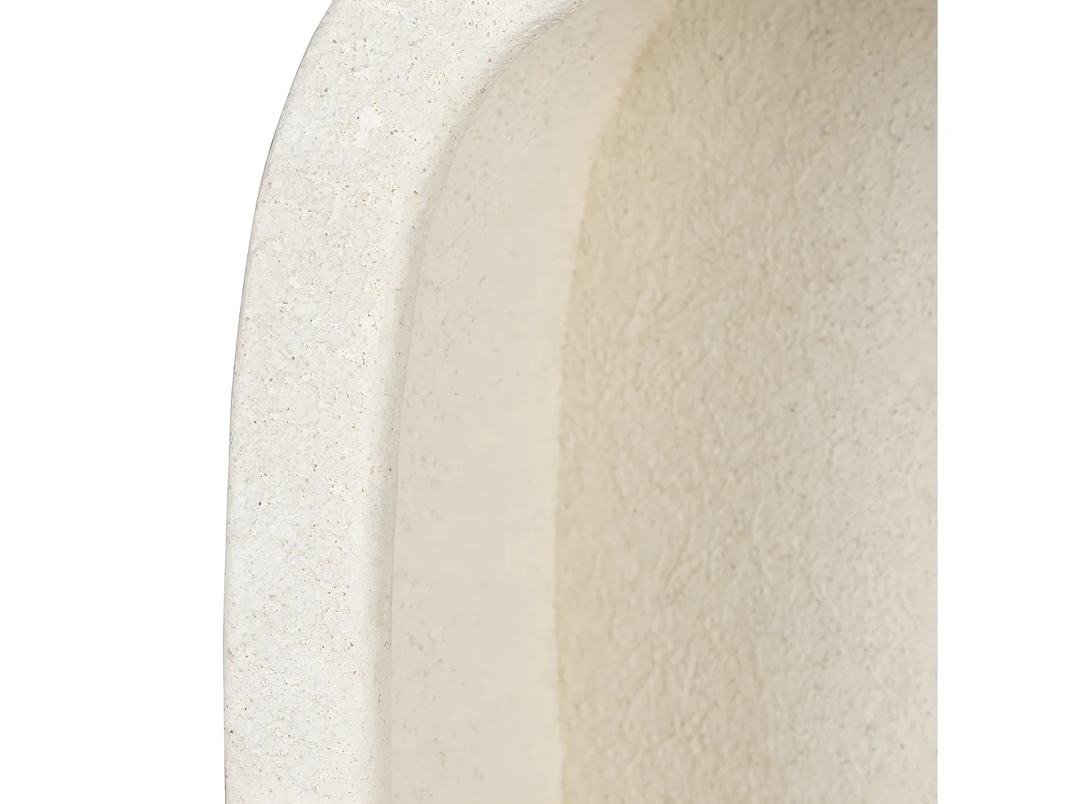 Veda - Etagère murale organique finition marbre recyclé 53x61cm - Ecru