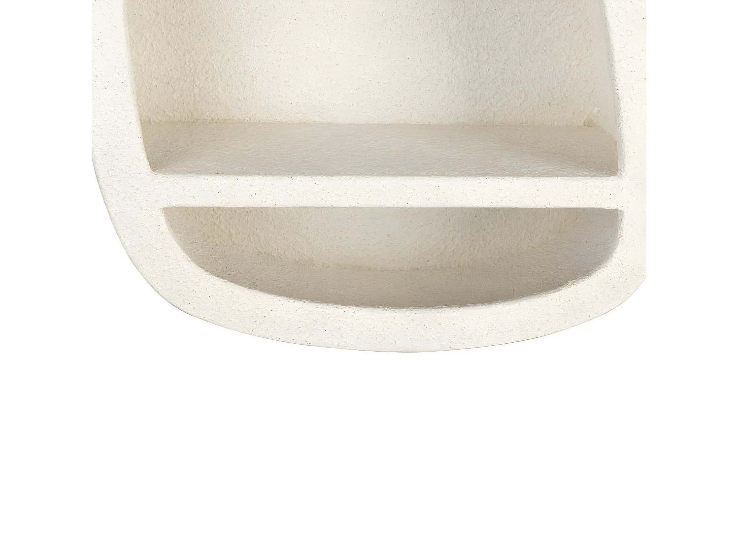 Veda - Etagère murale organique finition marbre recyclé 53x61cm - Ecru