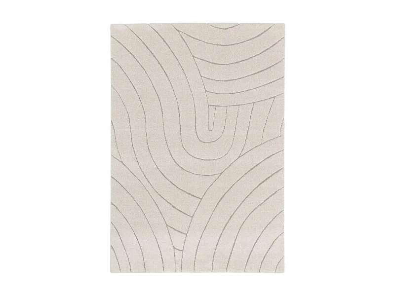 Elsa - Tapis contemporain à motif organique -  Écru - 160x230cm
