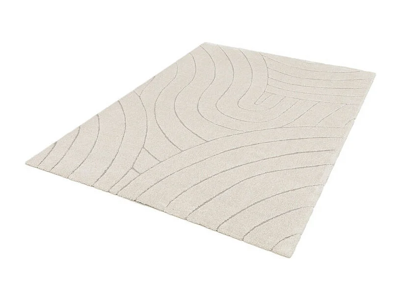 Elsa - Tapis contemporain à motif organique -  Écru - 160x230cm