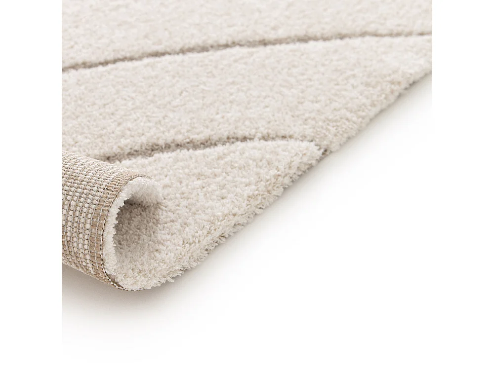 Elsa - Tapis contemporain à motif organique -  Écru - 160x230cm