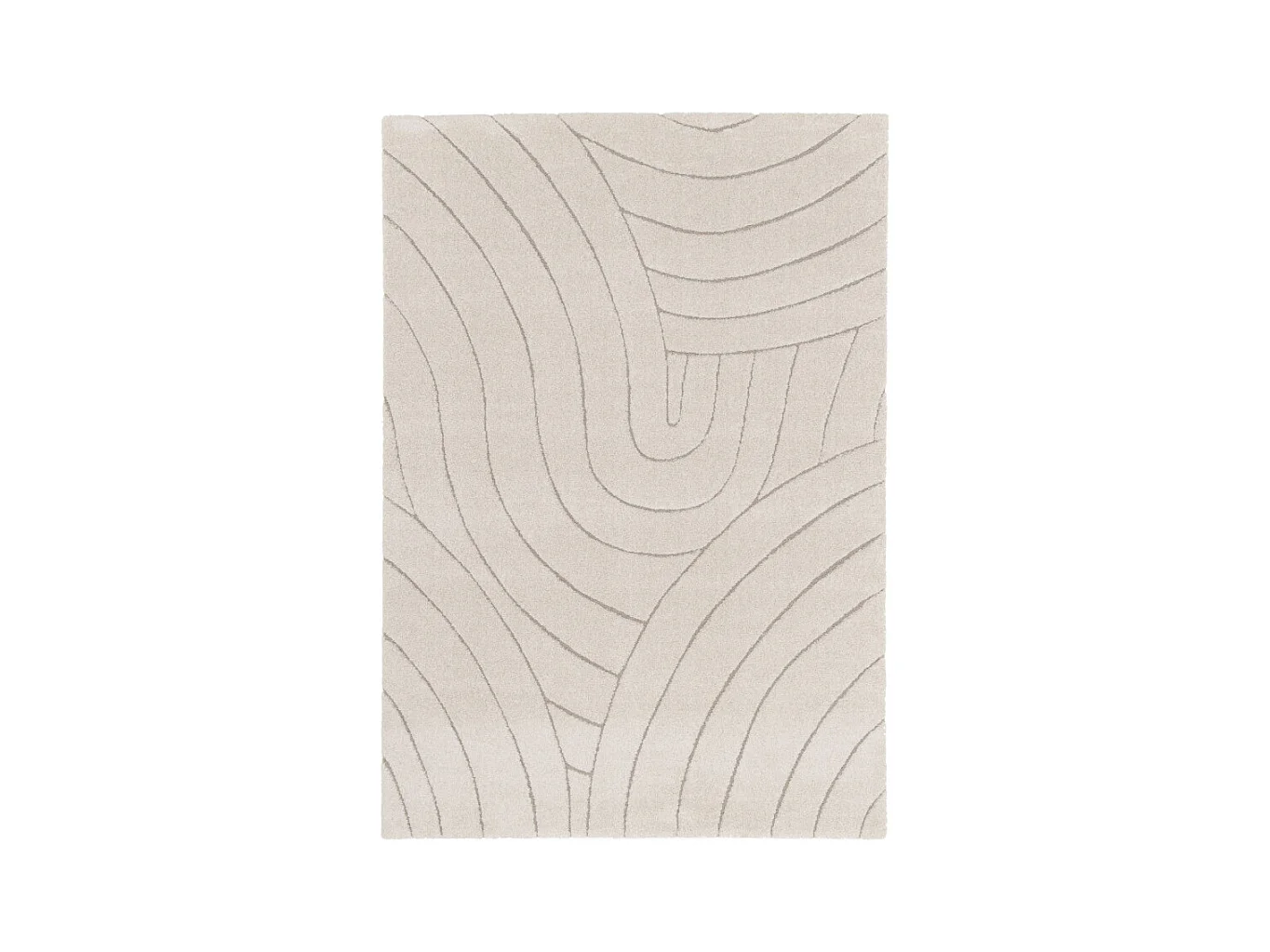 Elsa - Tapis contemporain à motif organique -  Écru - 160x230cm