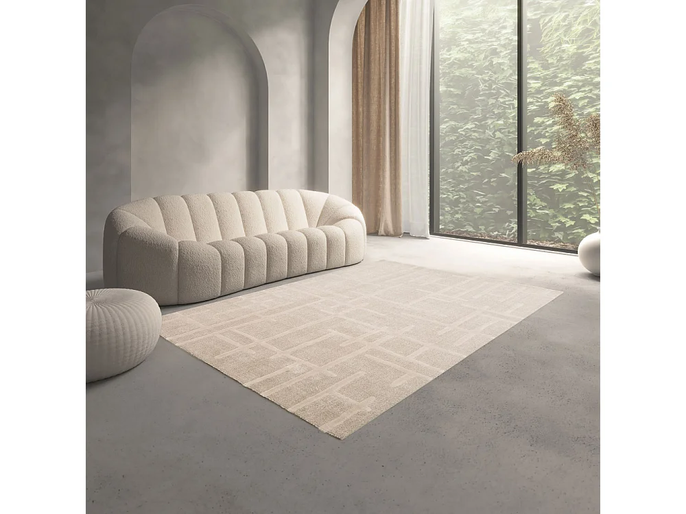 Plano - Tapis contemporain -  Beige - 200x290cm