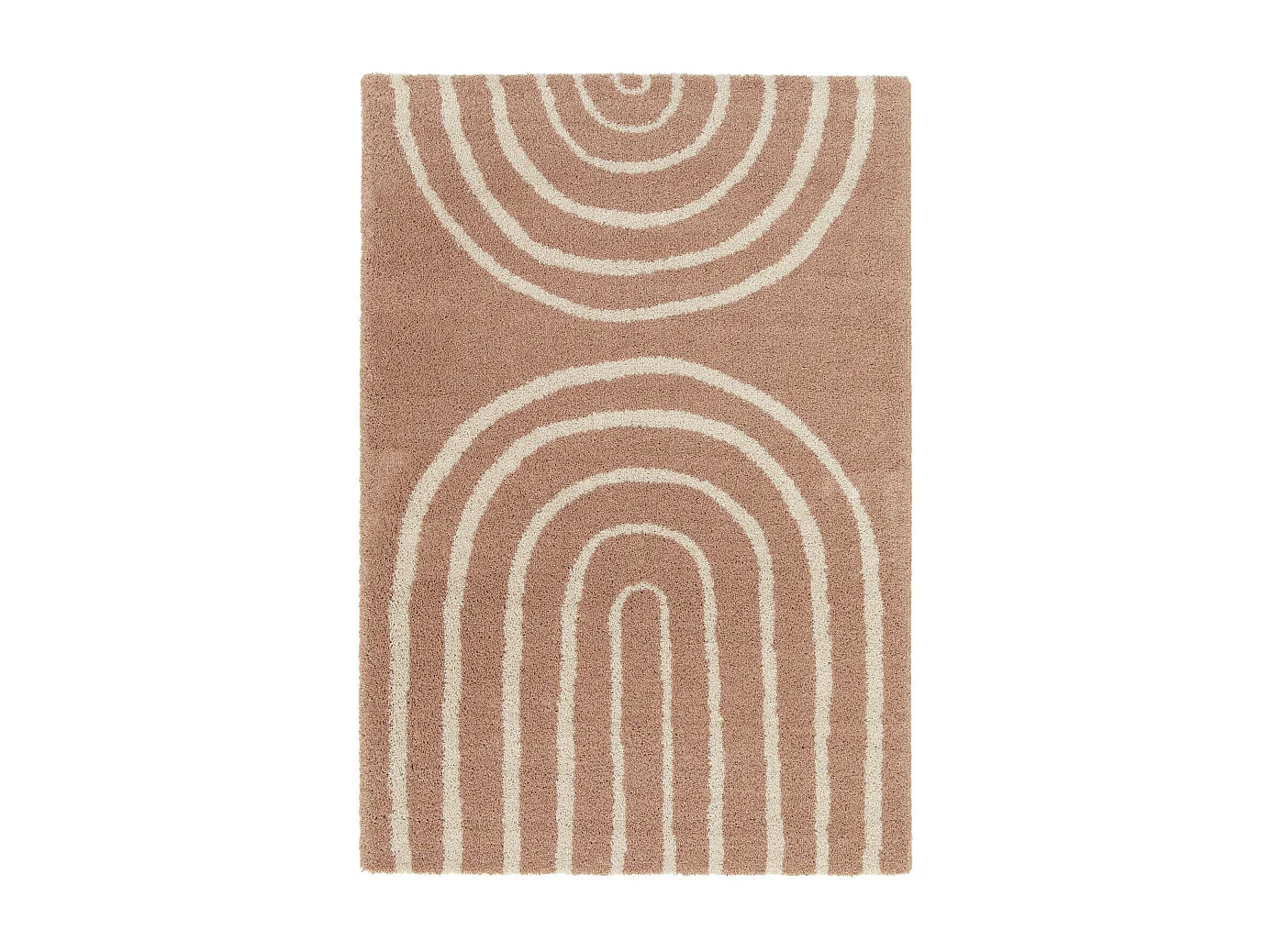 Victoria I - Tapis contemporain à motif géométrique -  Vieux rose - 120x170cm