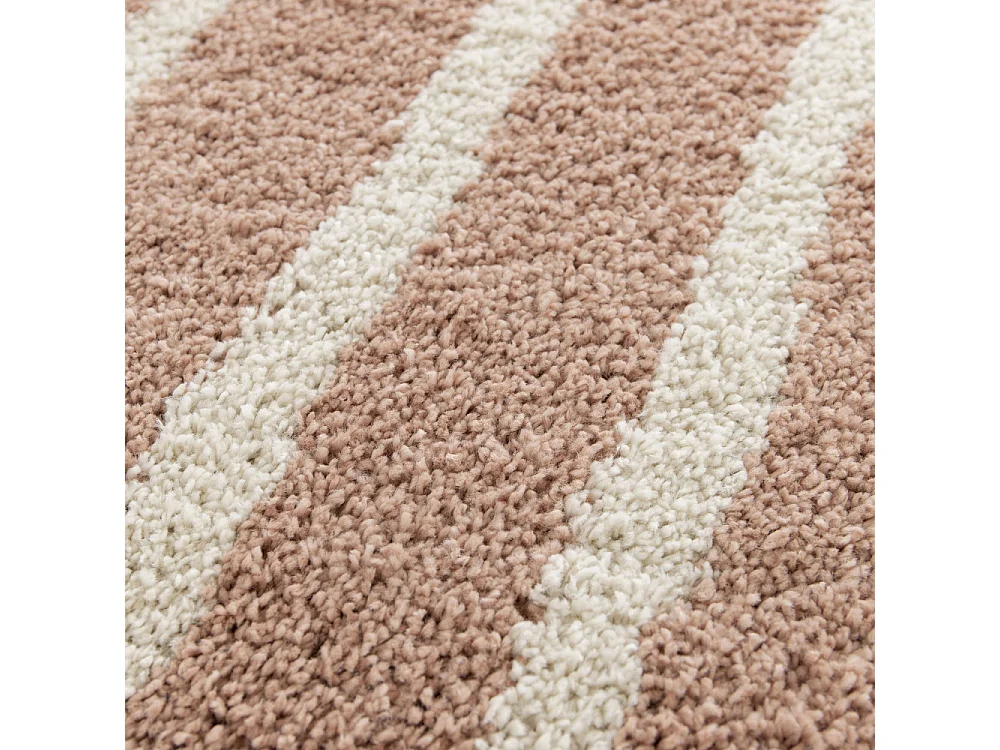 Victoria I - Tapis contemporain à motif géométrique -  Vieux rose - 120x170cm