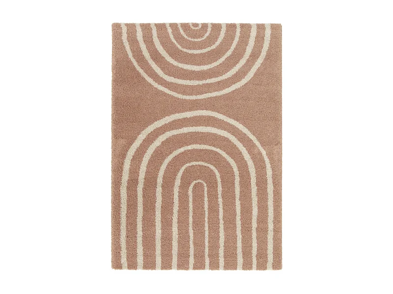 Victoria I - Tapis contemporain à motif géométrique -  Vieux rose - 120x170cm
