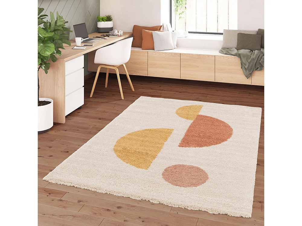 Loxton - Tapis contemporain à motif géométrique -  Écru - 160x230cm