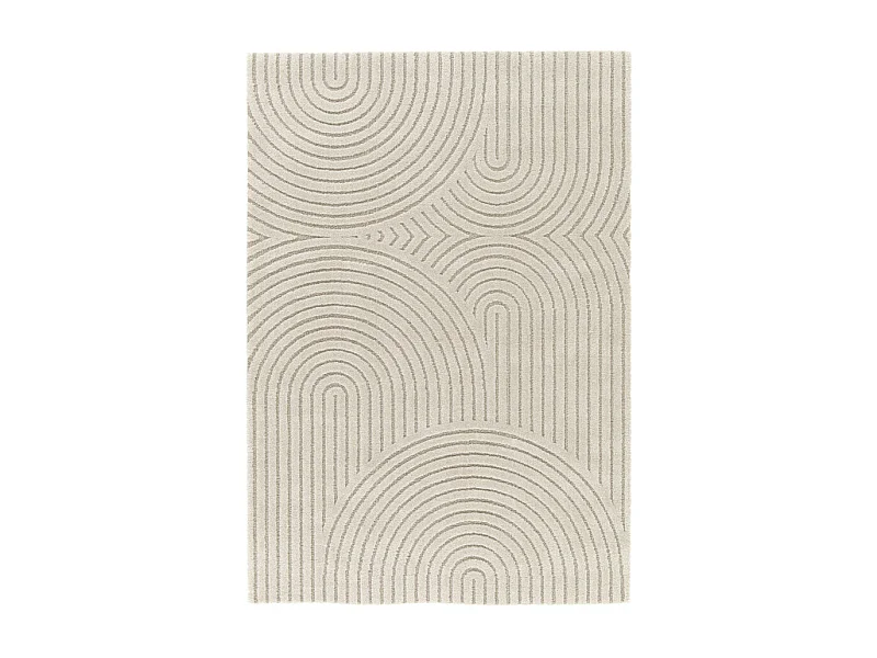Esteban - Tapis contemporain à motif géométrique -  Beige - 200x290cm