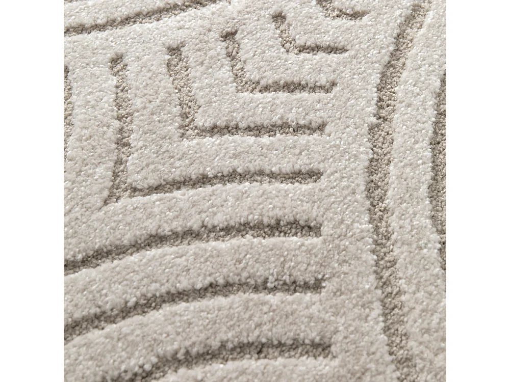 Esteban - Tapis contemporain à motif géométrique -  Beige - 200x290cm