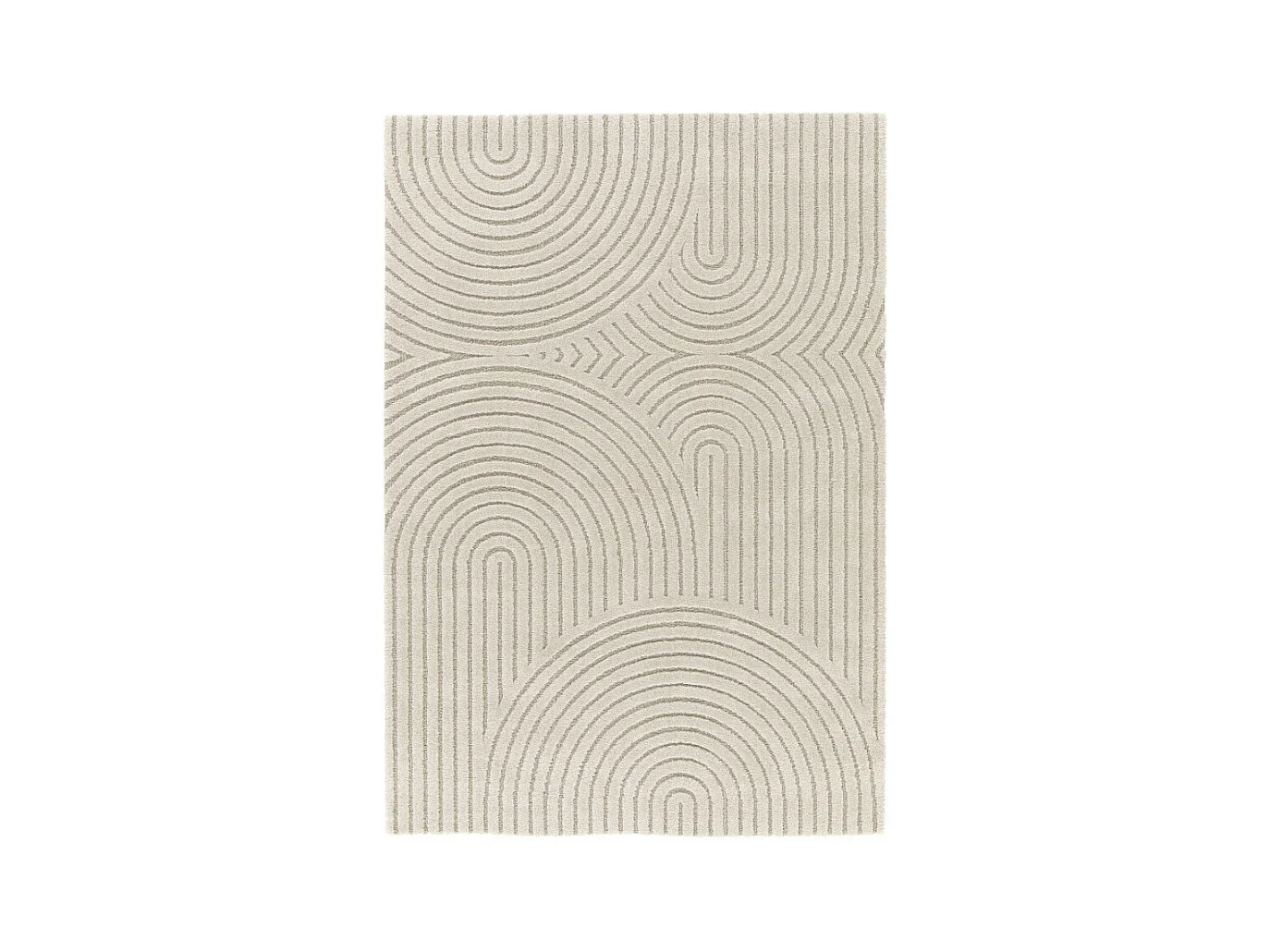 Esteban - Tapis contemporain à motif géométrique -  Beige - 200x290cm