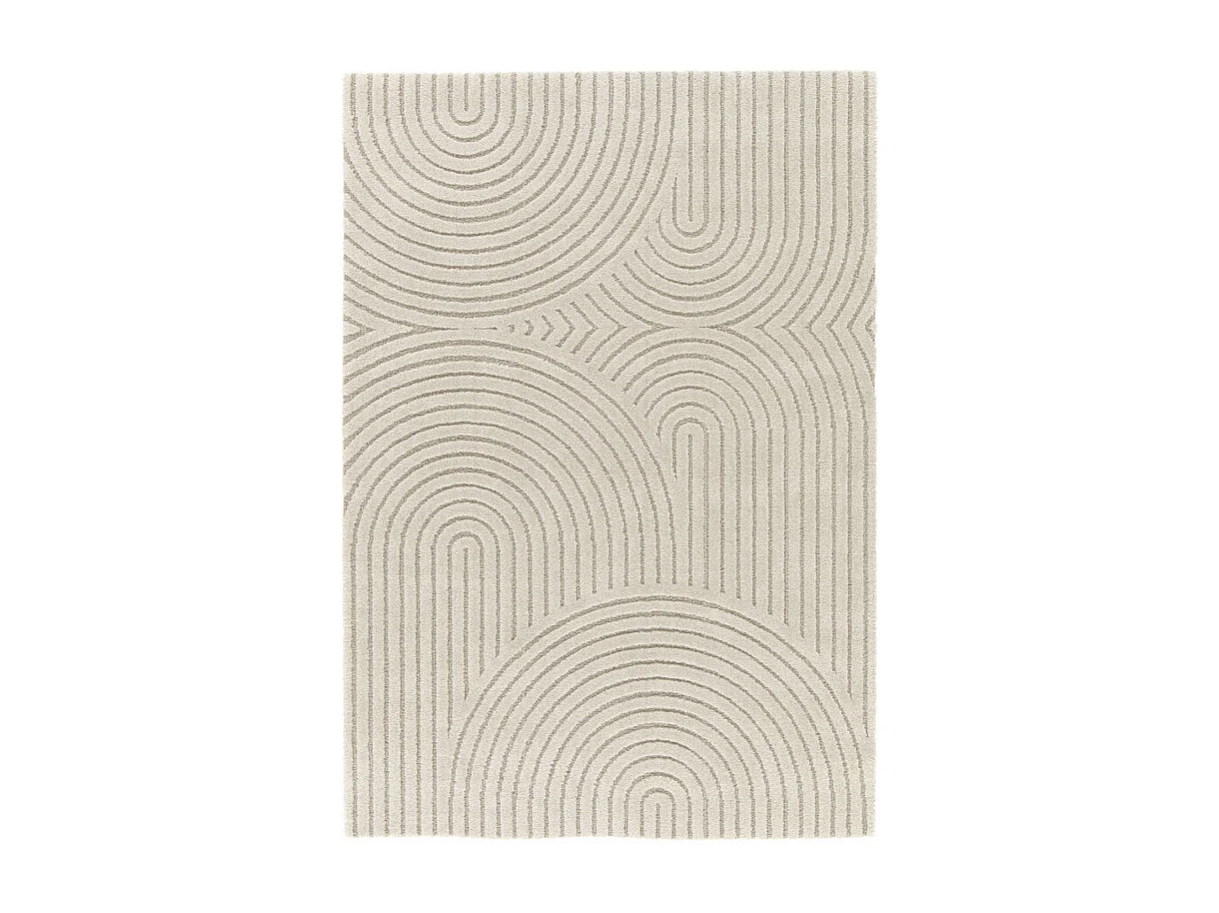 Esteban - Tapis contemporain à motif géométrique -  Beige - 200x290cm