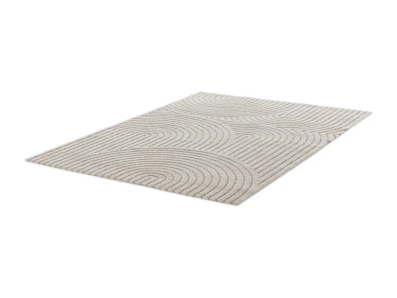 Esteban - Tapis contemporain à motif géométrique -  Beige - 200x290cm