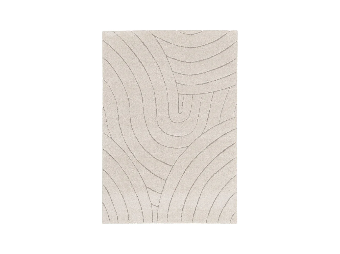 Elsa - Tapis contemporain à motif organique -  Écru - 120x170cm
