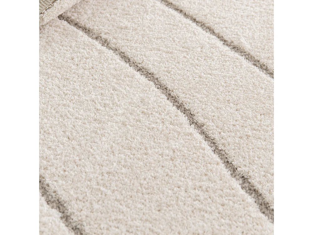 Elsa - Tapis contemporain à motif organique -  Écru - 120x170cm