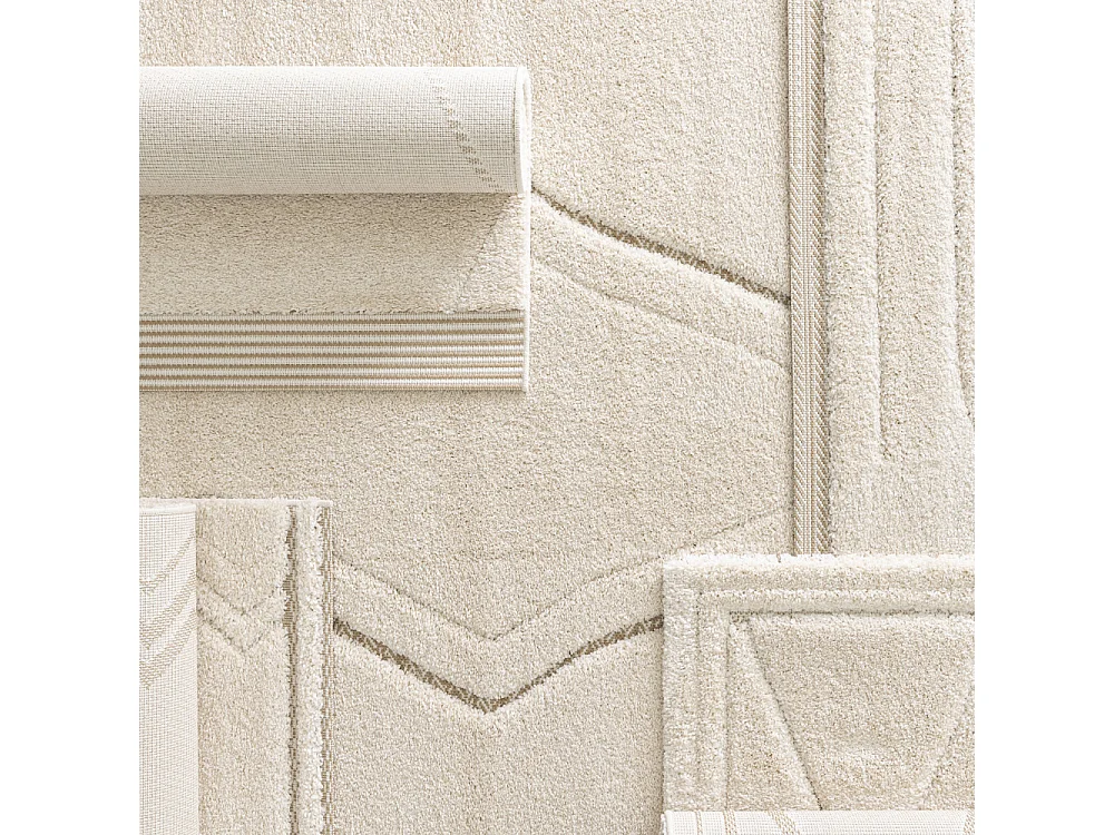 Yasmine - Tapis d’inspiration berbère -  Écru - 160x230cm