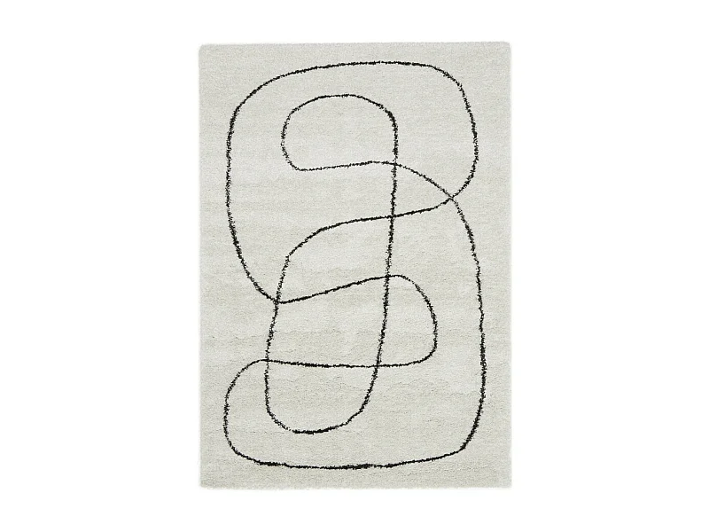 Mona - Tapis contemporain à motif organique -  Beige - 120x170cm