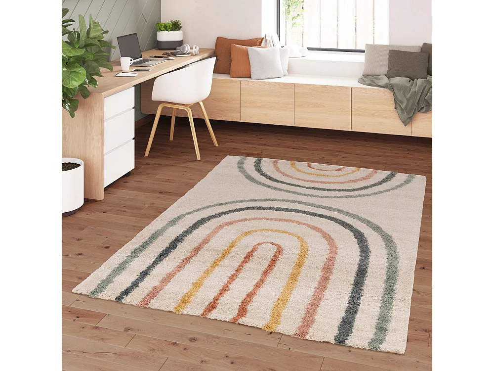 Victoria II - Tapis contemporain à motif géométrique -  Multicolore - 160x230cm