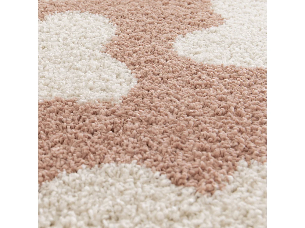 Flora I - Tapis contemporain à motif floral -  Vieux rose - 160x230cm