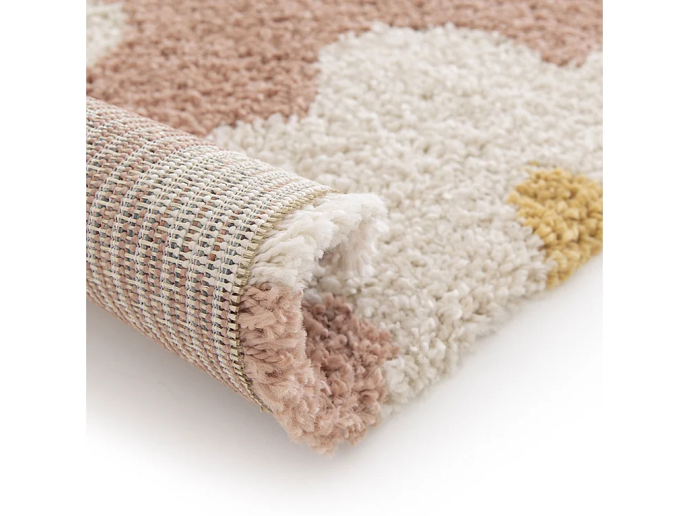 Flora I - Tapis contemporain à motif floral -  Vieux rose - 160x230cm