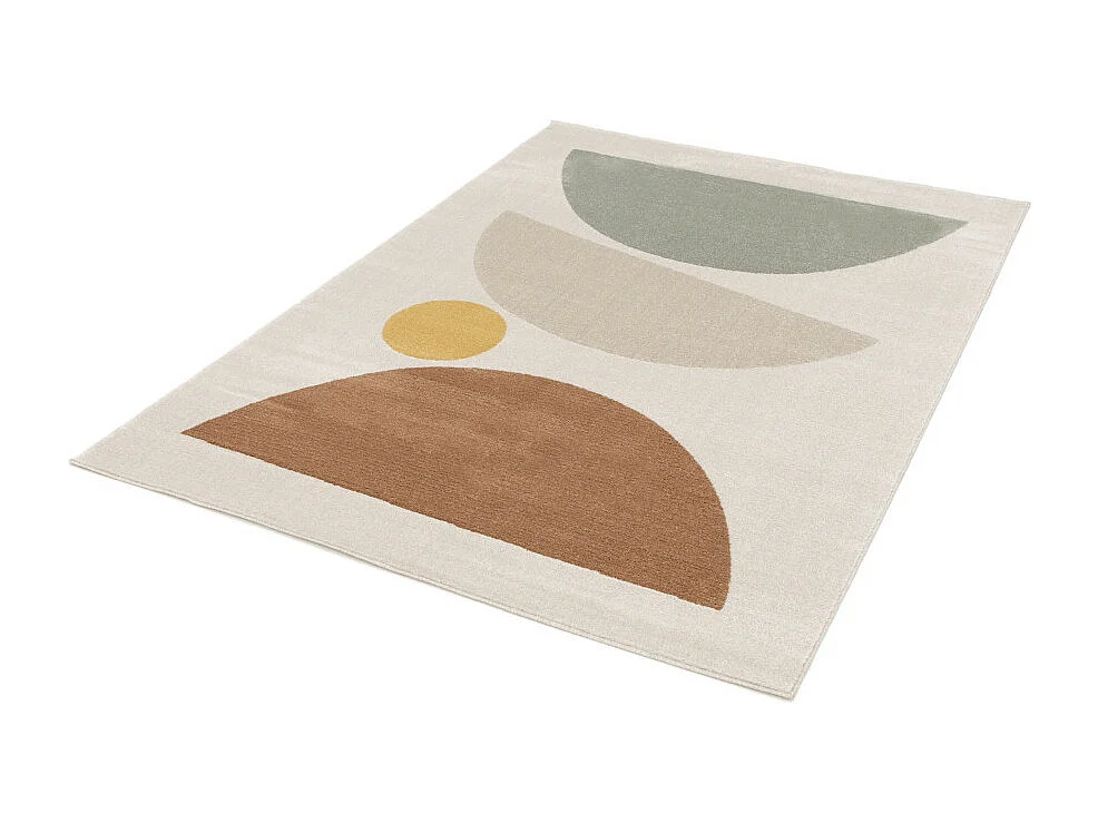 Léo - Tapis contemporain à motif géométrique -  Multicolore - 120x170cm