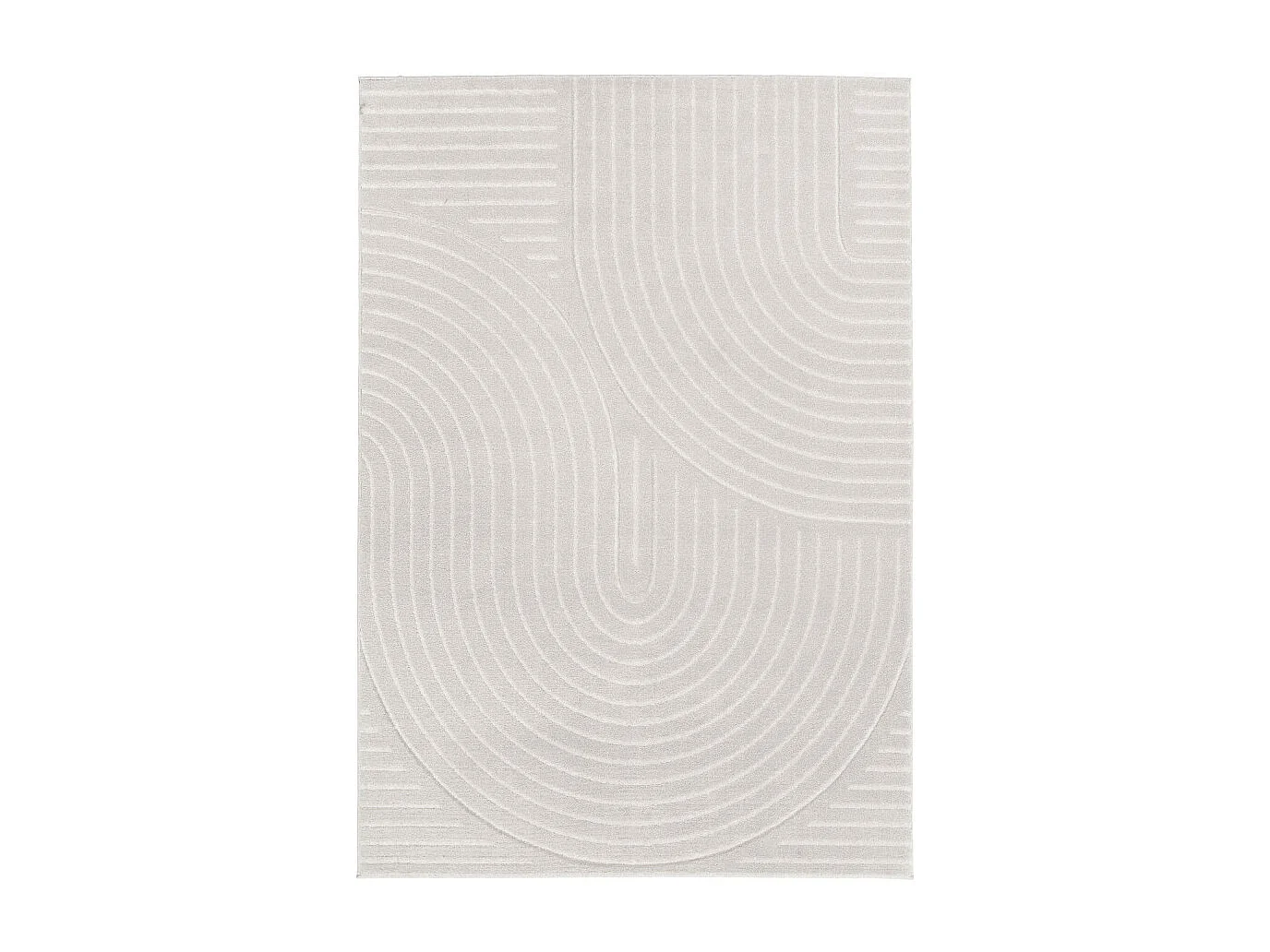 Nora - Tapis contemporain à motif géométrique -  Écru - 120x170cm